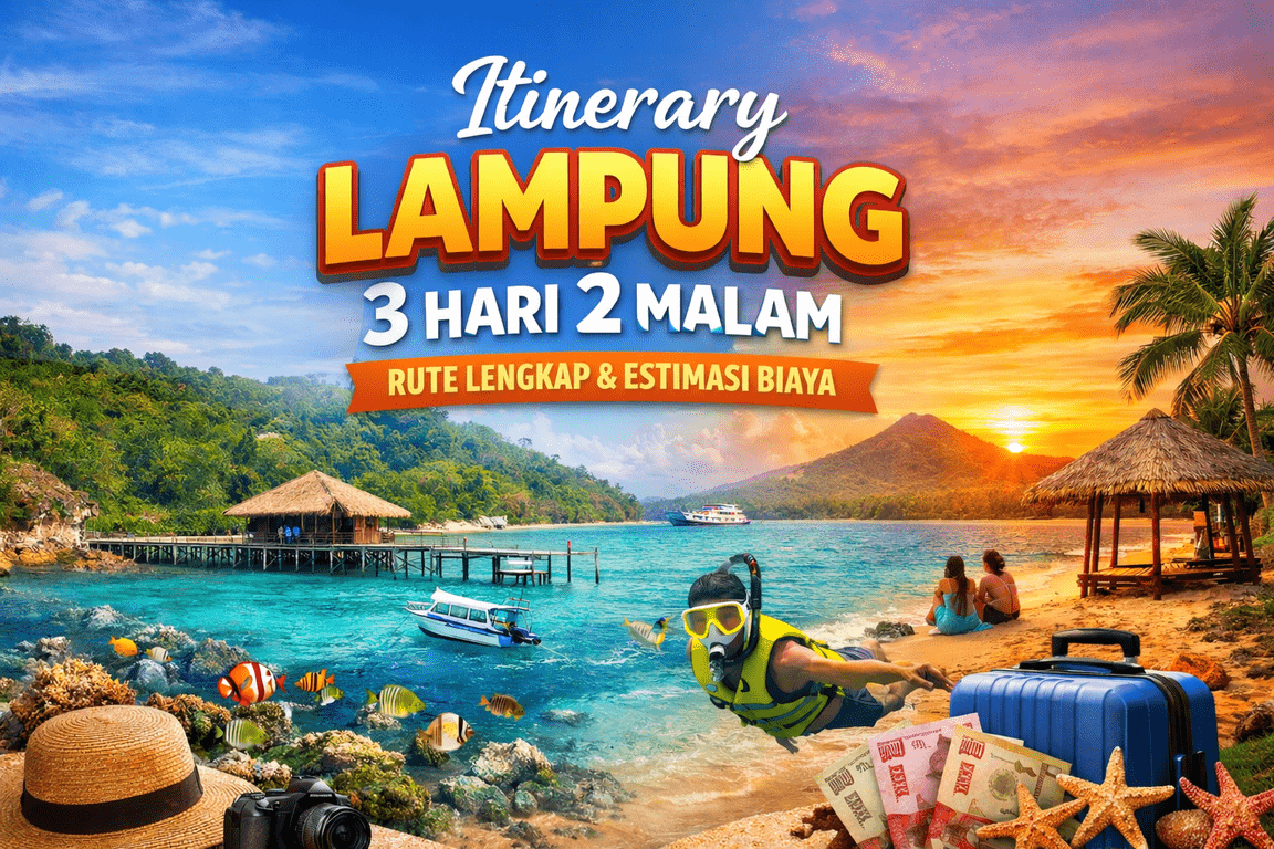 Itinerary Lampung 3 Hari 2 Malam – Rute Lengkap & Estimasi Biaya