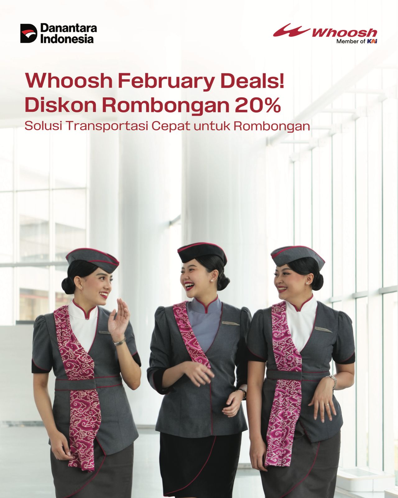Whoosh February Deals: KCIC Tawarkan Diskon 20 % untuk Tiket Rombongan