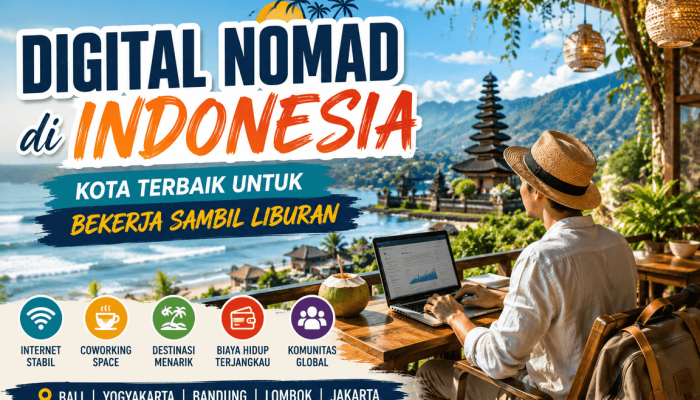 Digital Nomad di Indonesia Kota Terbaik untuk Bekerja Sambil Liburan