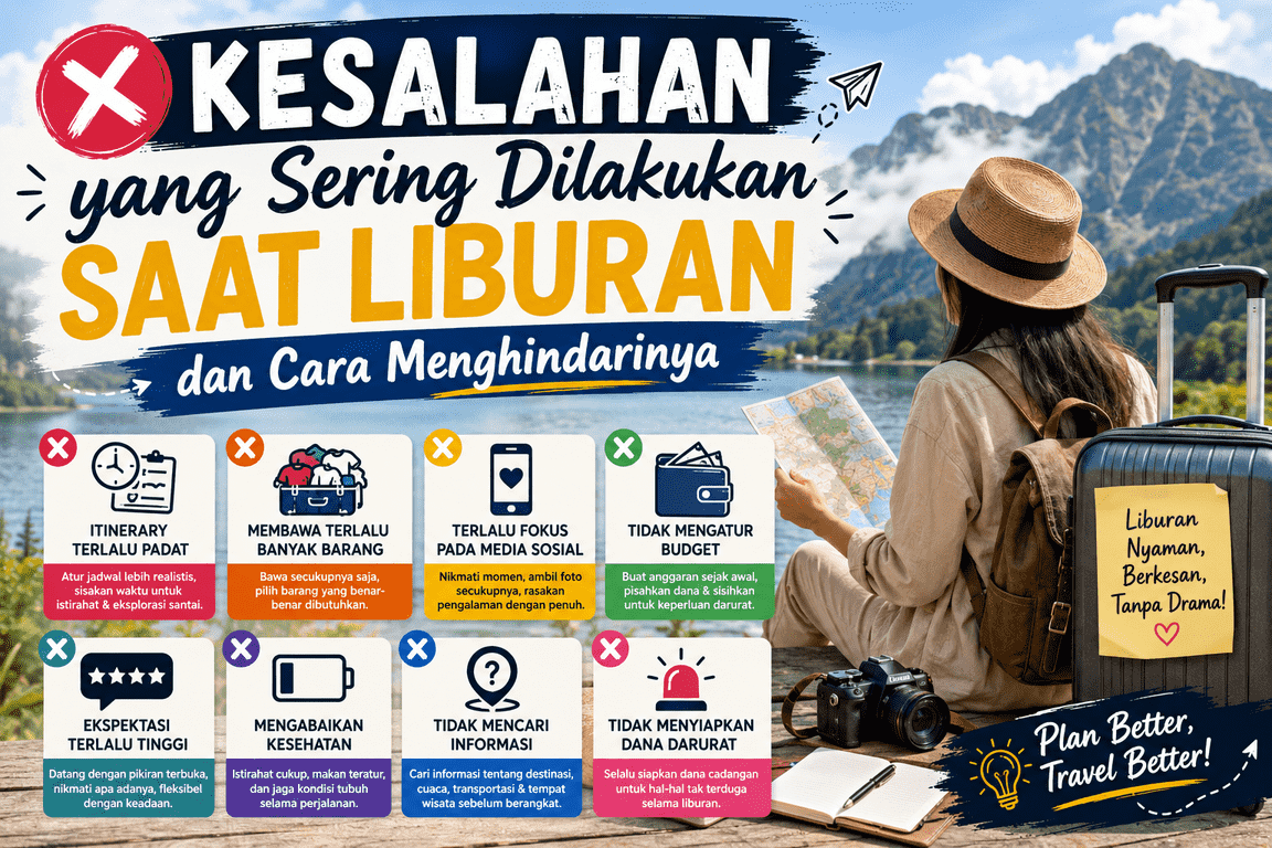 Kesalahan yang Sering Dilakukan Saat Liburan dan Cara Menghindarinya